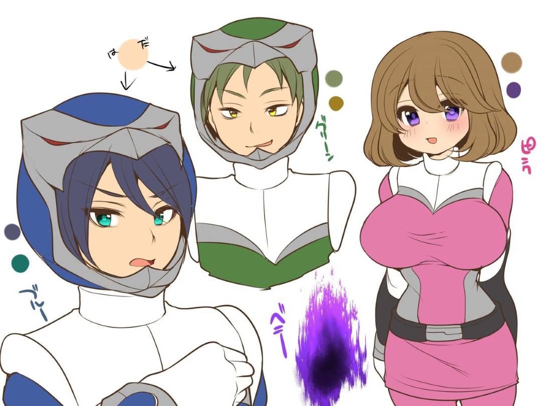 【エロ漫画】例え不可能だと言われようと勇気と絆で可能にする、それが俺達!聖装戦隊ブレイブハーツ!戦いを終え基地に帰りゆっくりしていると、イエローのお姉さんの様子がおかしくどうやら乗っ取られてしまい変態と変わっていった。処してジョーカーのオチンチンを勃起させ足コキを始めた!